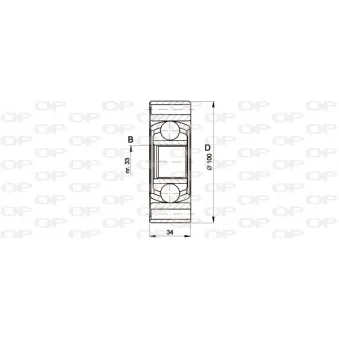 Embout de cardan avant (kit de réparation) OPEN PARTS CVJ5398.20