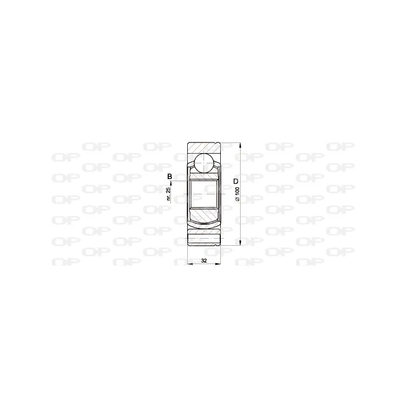 Embout de cardan avant (kit de réparation) OPEN PARTS CVJ5399.20
