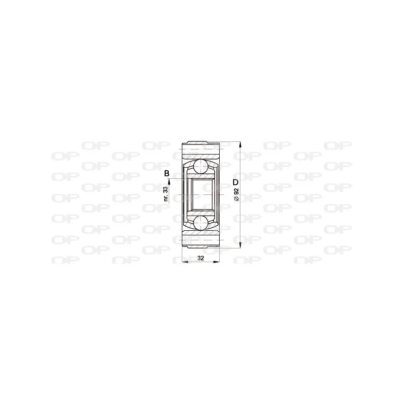 Embout de cardan avant (kit de réparation) OPEN PARTS CVJ5401.20