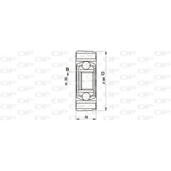 Embout de cardan avant (kit de réparation) OPEN PARTS CVJ5402.20