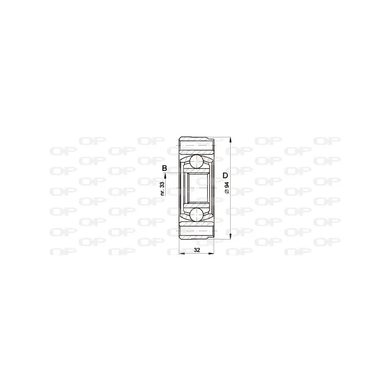 Embout de cardan avant (kit de réparation) OPEN PARTS CVJ5402.20