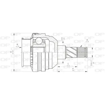 Embout de cardan avant (kit de réparation) OPEN PARTS