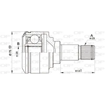 Embout de cardan avant (kit de réparation) OPEN PARTS CVJ5406.20