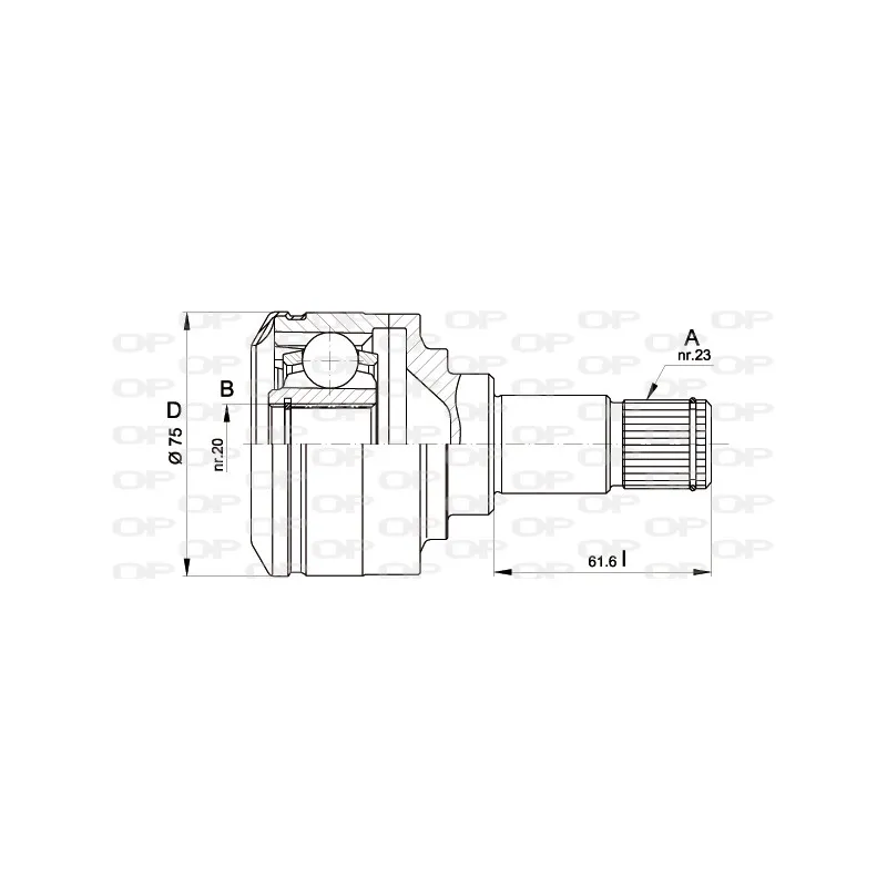 Embout de cardan avant (kit de réparation) OPEN PARTS CVJ5406.20
