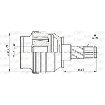 Embout de cardan avant (kit de réparation) OPEN PARTS CVJ5407.20