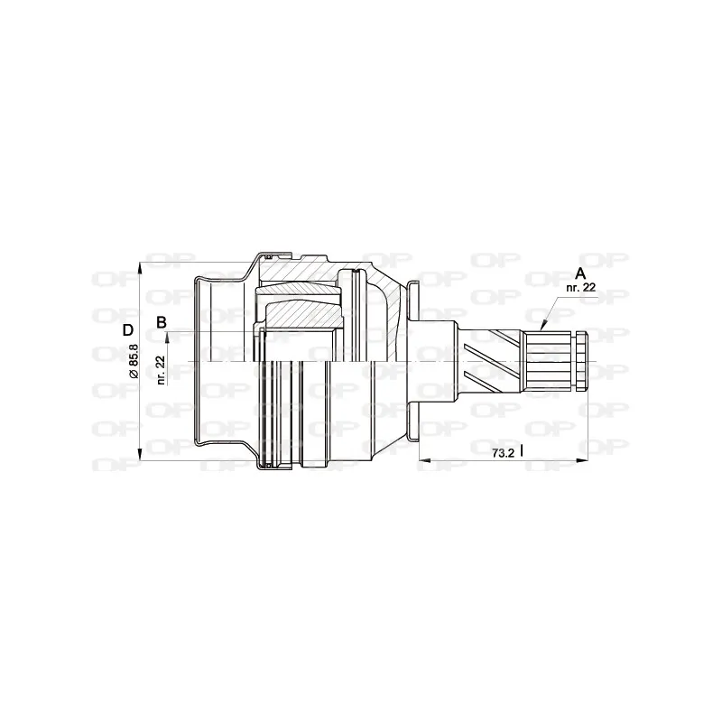 Embout de cardan avant (kit de réparation) OPEN PARTS CVJ5407.20