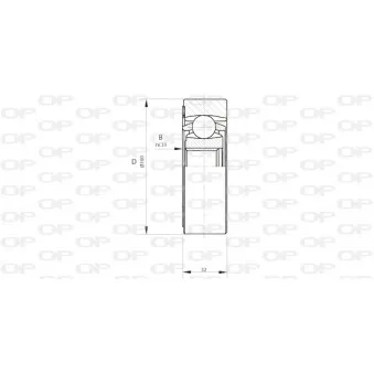 Embout de cardan avant (kit de réparation) OPEN PARTS CVJ5408.20