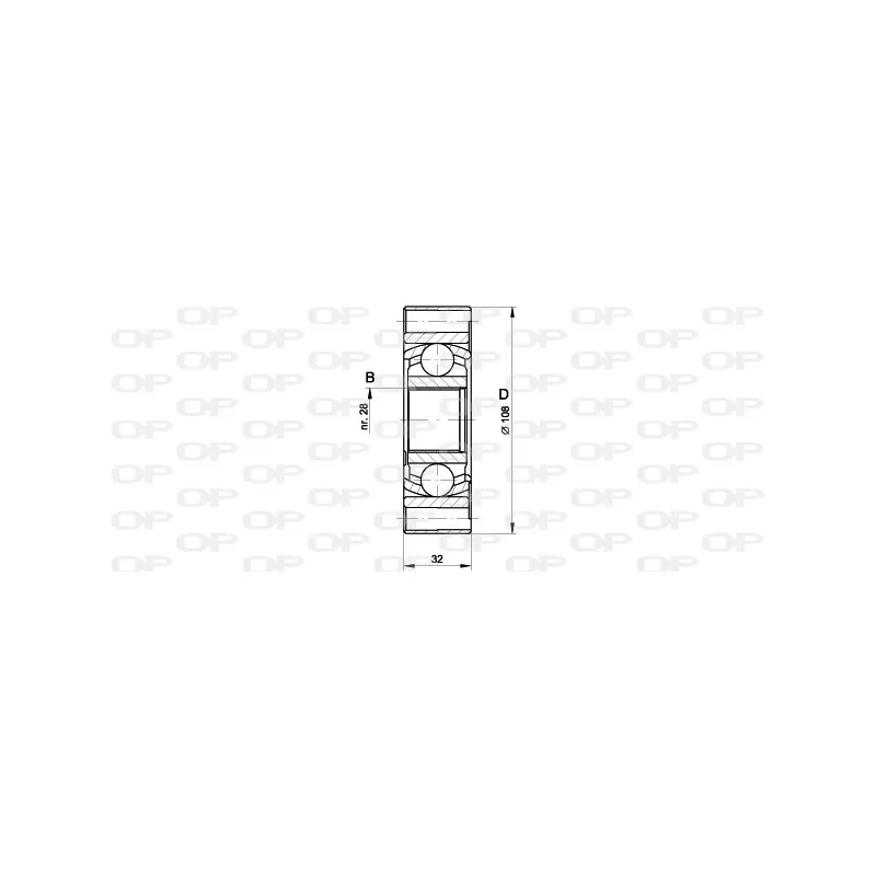 Embout de cardan avant (kit de réparation) OPEN PARTS CVJ5412.20