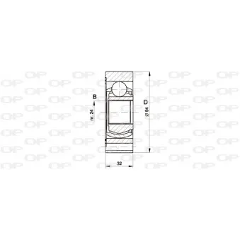 Embout de cardan avant (kit de réparation) OPEN PARTS CVJ5416.20