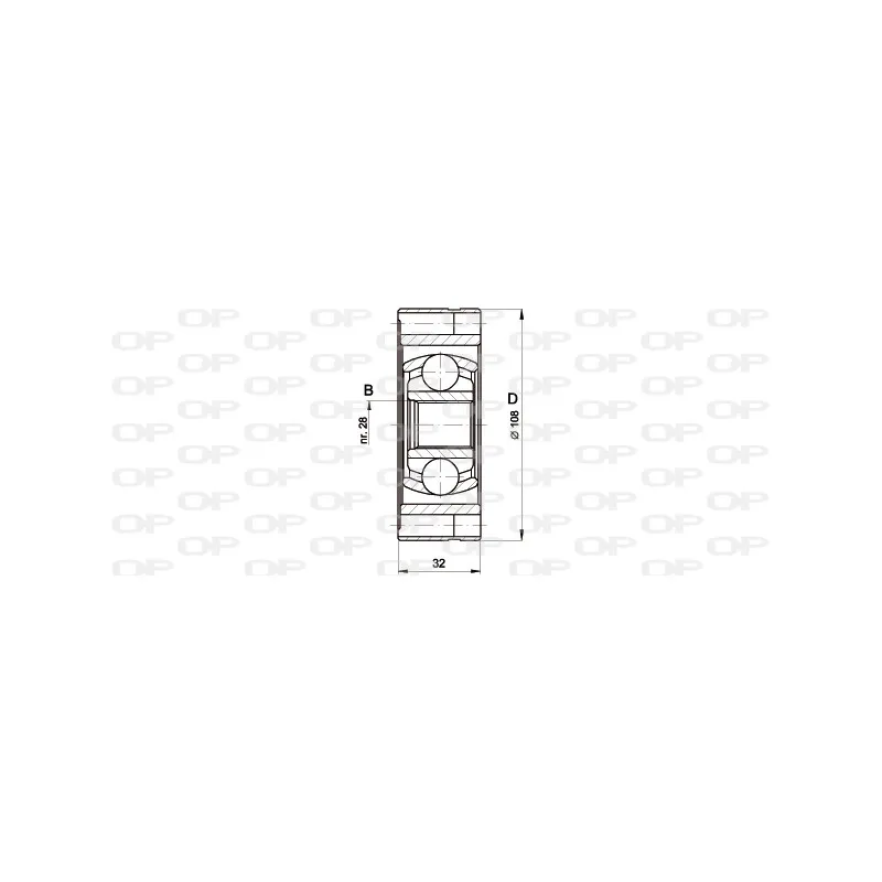 Embout de cardan avant (kit de réparation) OPEN PARTS CVJ5422.20