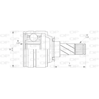 Embout de cardan avant (kit de réparation) OPEN PARTS CVJ5424.20