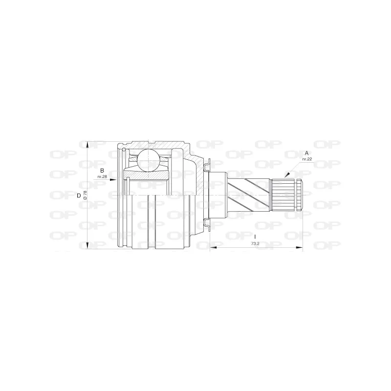Embout de cardan avant (kit de réparation) OPEN PARTS CVJ5424.20