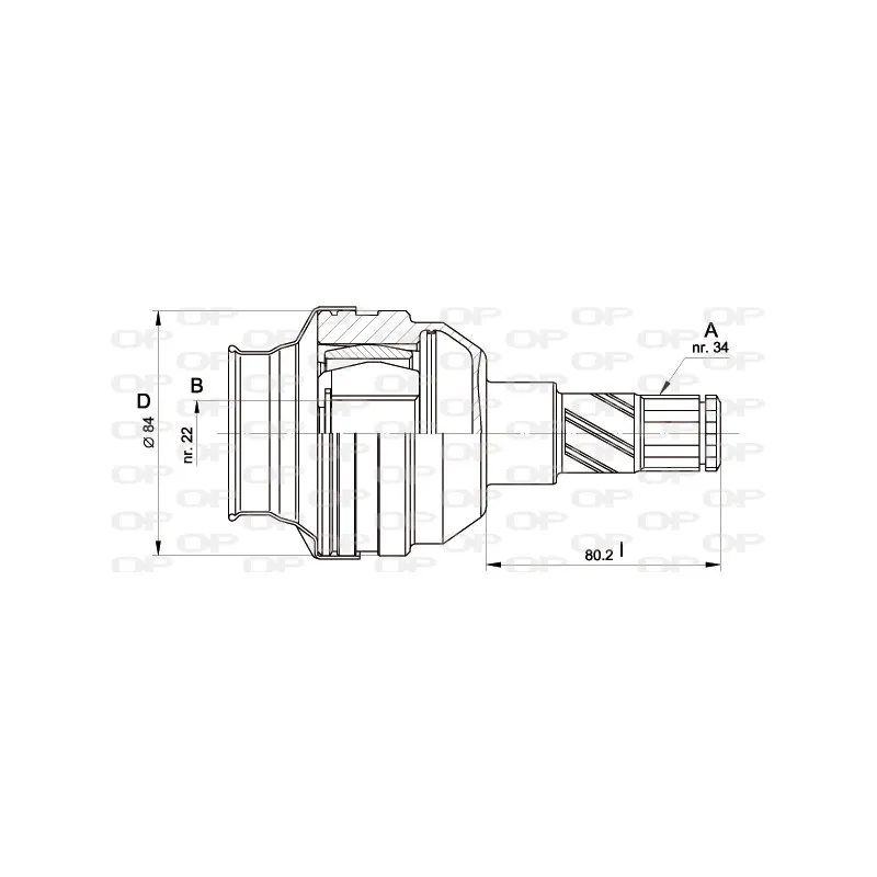 Embout de cardan avant (kit de réparation) OPEN PARTS CVJ5427.20