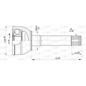 Embout de cardan avant (kit de réparation) OPEN PARTS CVJ5429.10