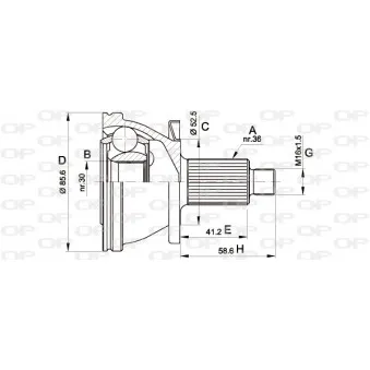 Embout de cardan avant (kit de réparation) OPEN PARTS CVJ5433.10