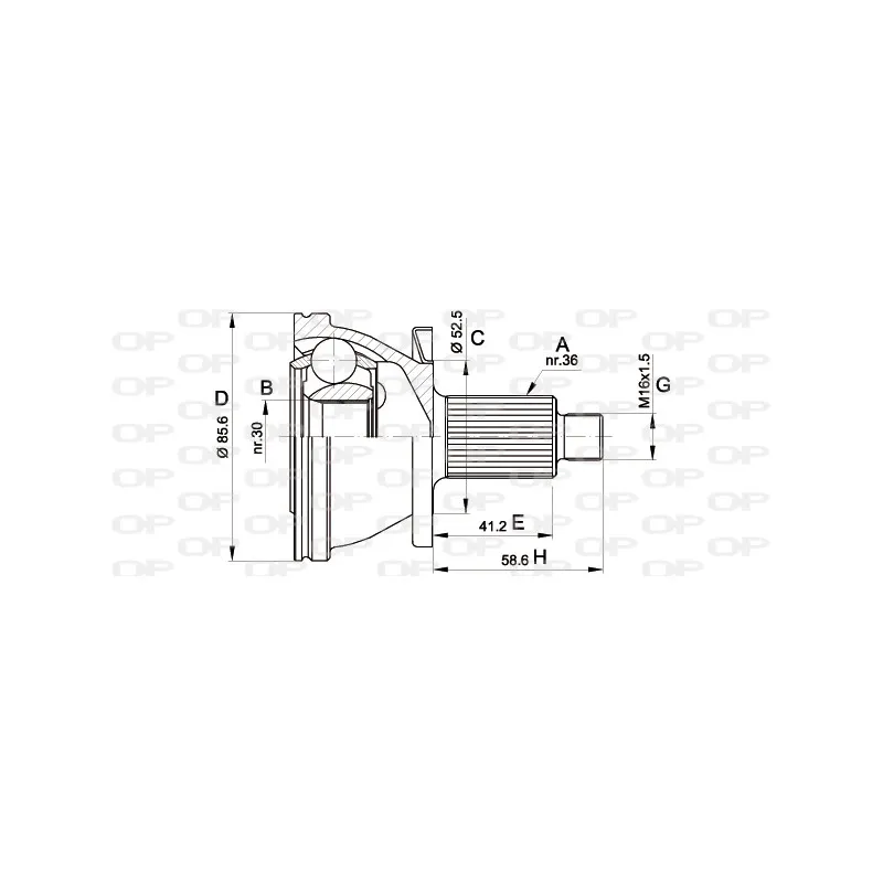 Embout de cardan avant (kit de réparation) OPEN PARTS CVJ5433.10