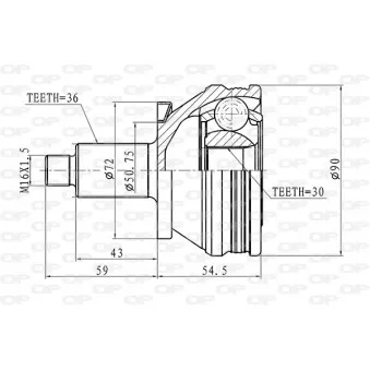 Embout de cardan avant (kit de réparation) OPEN PARTS CVJ5434.10