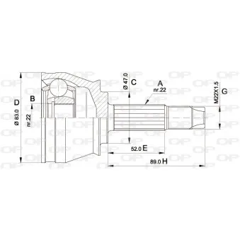 Embout de cardan avant (kit de réparation) OPEN PARTS CVJ5436.10