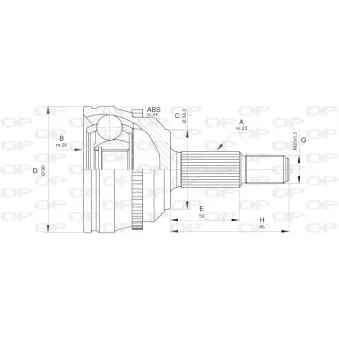 Embout de cardan avant (kit de réparation) OPEN PARTS CVJ5441.10