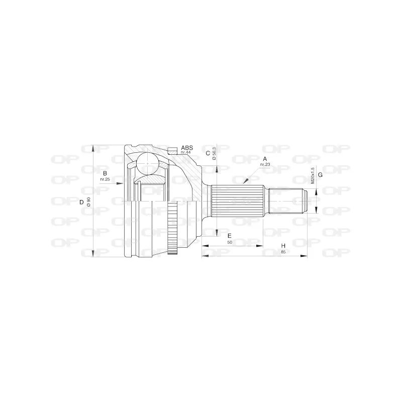 Embout de cardan avant (kit de réparation) OPEN PARTS CVJ5441.10