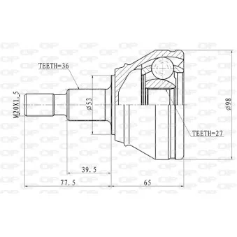 Embout de cardan avant (kit de réparation) OPEN PARTS