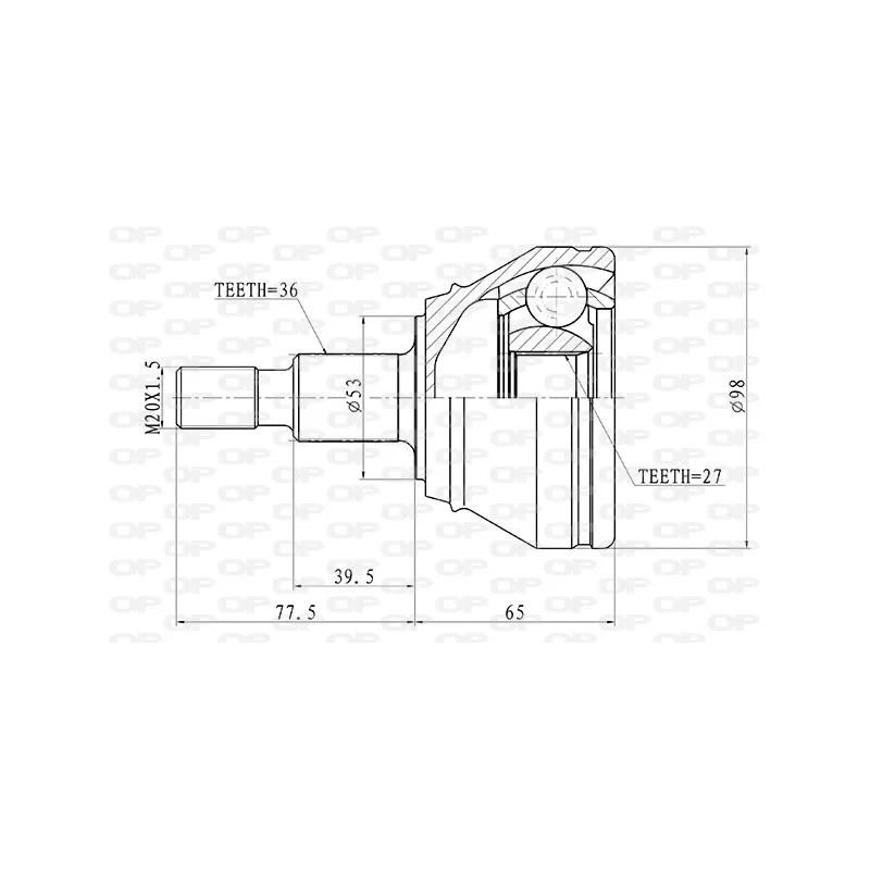 Embout de cardan avant (kit de réparation) OPEN PARTS CVJ5442.10