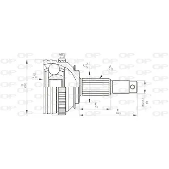 Embout de cardan avant (kit de réparation) OPEN PARTS CVJ5447.10