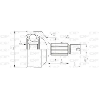 Embout de cardan avant (kit de réparation) OPEN PARTS CVJ5459.10