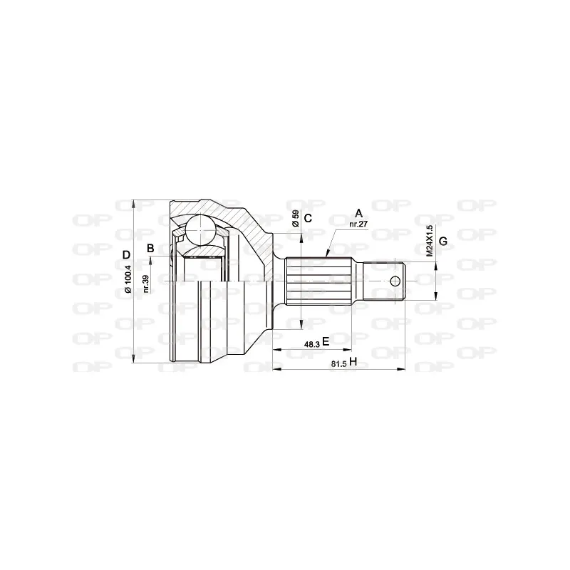 Embout de cardan avant (kit de réparation) OPEN PARTS CVJ5460.10