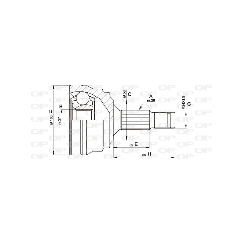 Embout de cardan avant (kit de réparation) OPEN PARTS CVJ5462.10