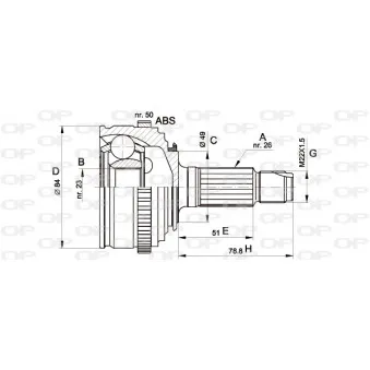 Embout de cardan avant (kit de réparation) OPEN PARTS CVJ5467.10