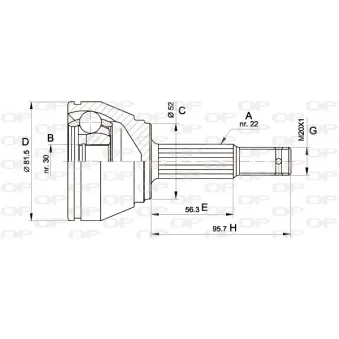 Embout de cardan avant (kit de réparation) OPEN PARTS CVJ5470.10