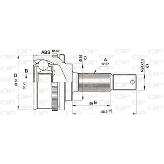 Embout de cardan avant (kit de réparation) OPEN PARTS CVJ5471.10