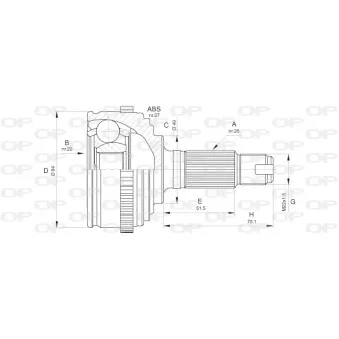 Embout de cardan avant (kit de réparation) OPEN PARTS CVJ5475.10
