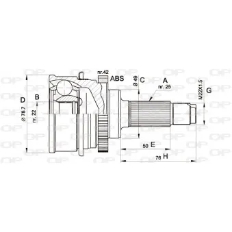 Embout de cardan avant (kit de réparation) OPEN PARTS CVJ5480.10