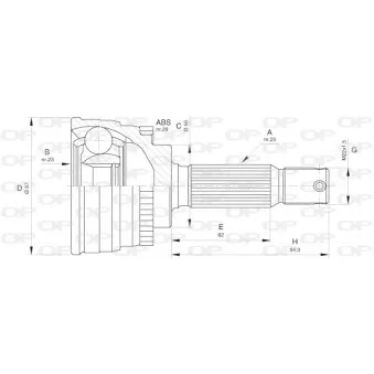 Embout de cardan avant (kit de réparation) OPEN PARTS CVJ5485.10