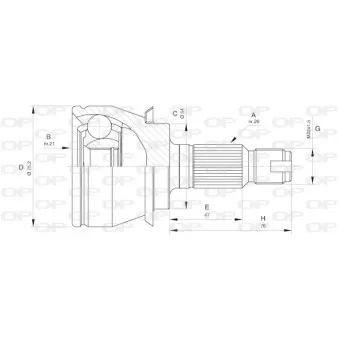 Embout de cardan avant (kit de réparation) OPEN PARTS