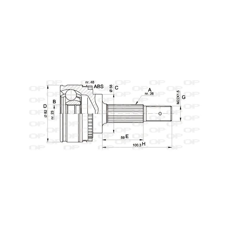 Embout de cardan avant (kit de réparation) OPEN PARTS CVJ5492.10