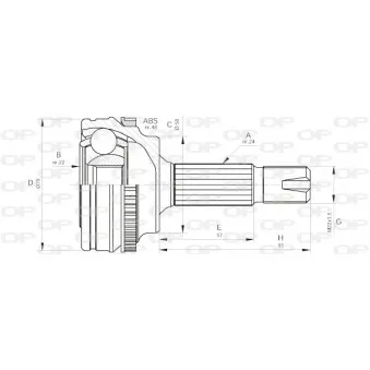 Embout de cardan avant (kit de réparation) OPEN PARTS CVJ5497.10