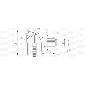 Embout de cardan avant (kit de réparation) OPEN PARTS CVJ5499.10