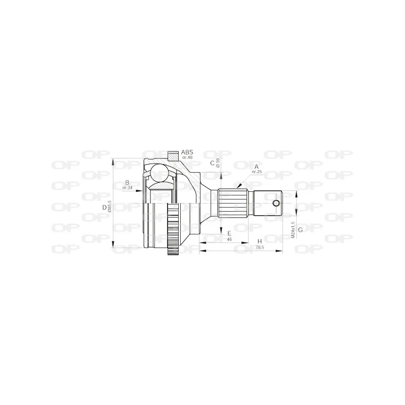 Embout de cardan avant (kit de réparation) OPEN PARTS CVJ5499.10