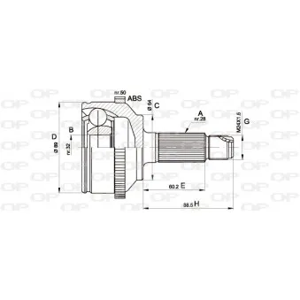 Embout de cardan avant (kit de réparation) OPEN PARTS
