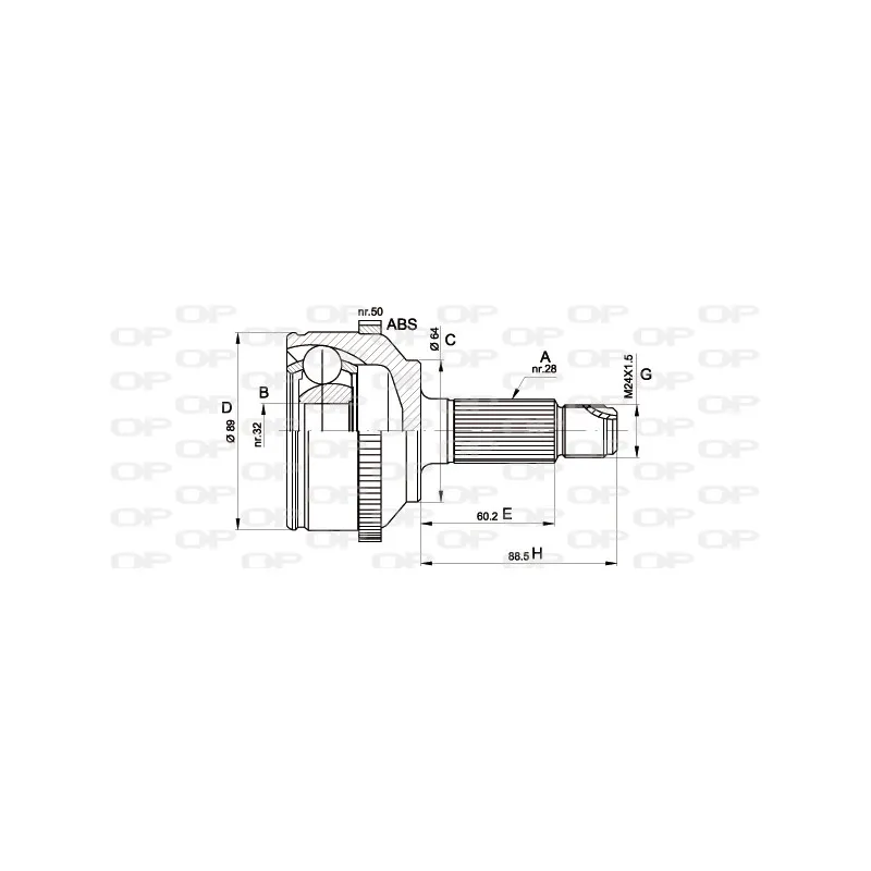 Embout de cardan avant (kit de réparation) OPEN PARTS CVJ5509.10