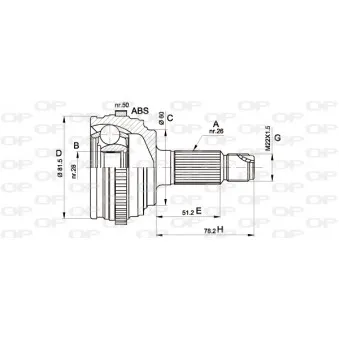 Embout de cardan avant (kit de réparation) OPEN PARTS CVJ5510.10