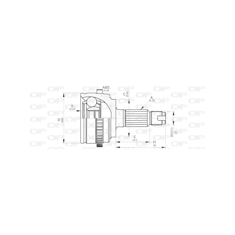 Embout de cardan avant (kit de réparation) OPEN PARTS CVJ5511.10