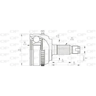 Embout de cardan avant (kit de réparation) OPEN PARTS CVJ5512.10