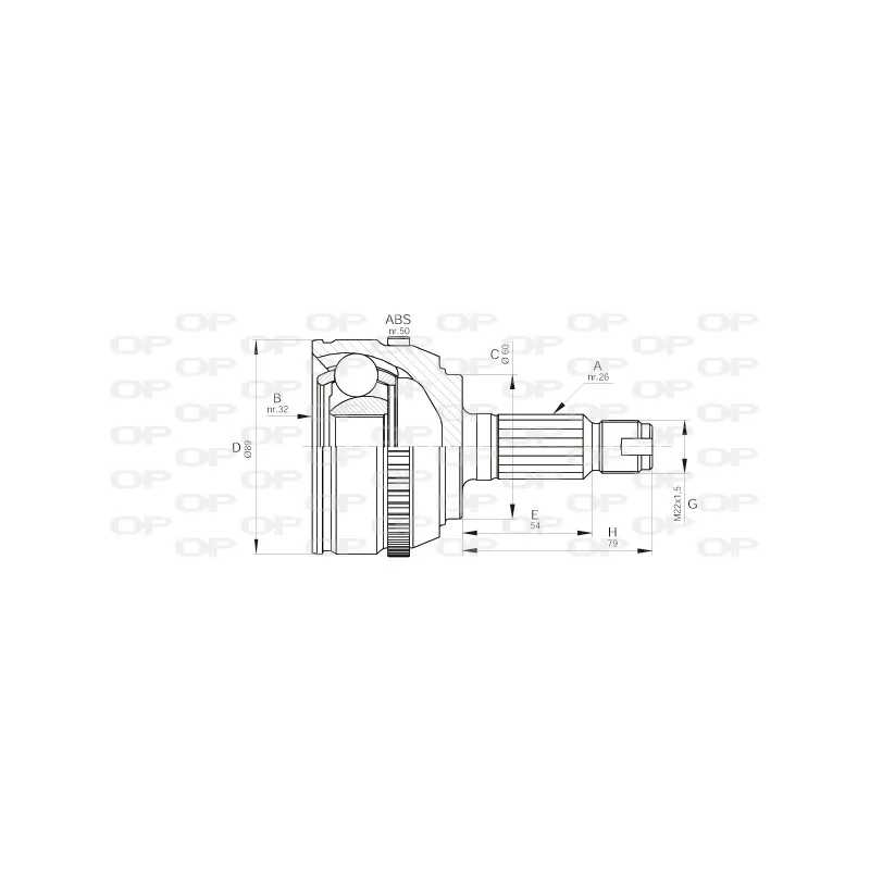 Embout de cardan avant (kit de réparation) OPEN PARTS CVJ5512.10