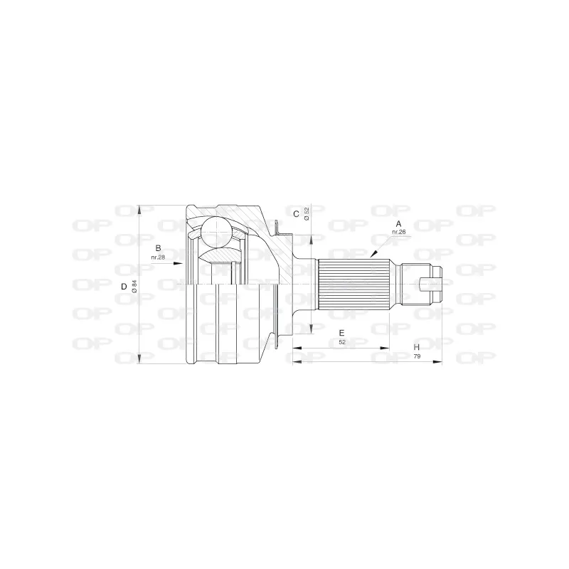 Embout de cardan avant (kit de réparation) OPEN PARTS CVJ5517.10