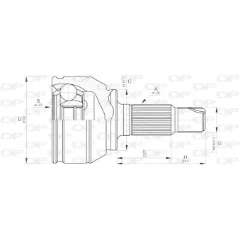 Embout de cardan avant (kit de réparation) OPEN PARTS CVJ5518.10