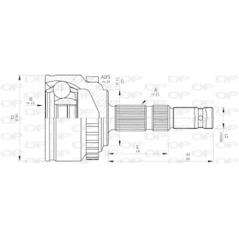Embout de cardan avant (kit de réparation) OPEN PARTS CVJ5519.10
